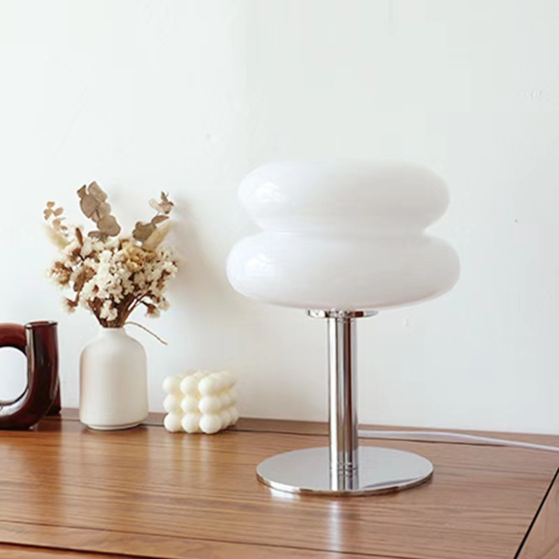 Nordic Table Lamp Solid Glass Atmosphere Night Light Vintage Glass Decorative Lamps Home Decor Luxury