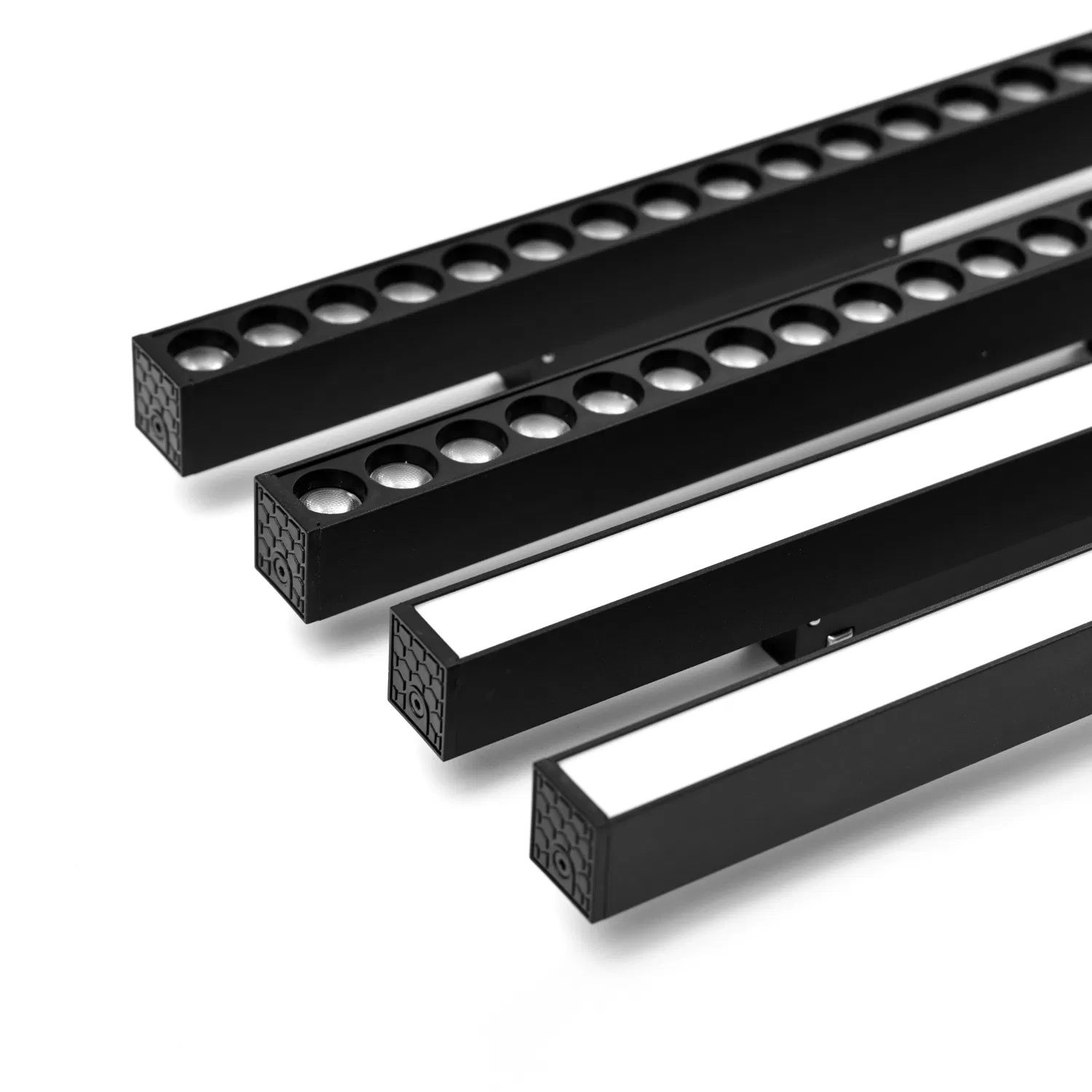 Ultra-Thin Magnetic Track Lighting System - Black/White Surface Mount LED Rail