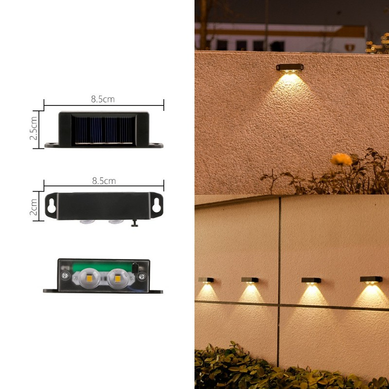 Solar-Powered Wall Lamp for Outdoor Courtyard Landscaping and Perimeter Lighting