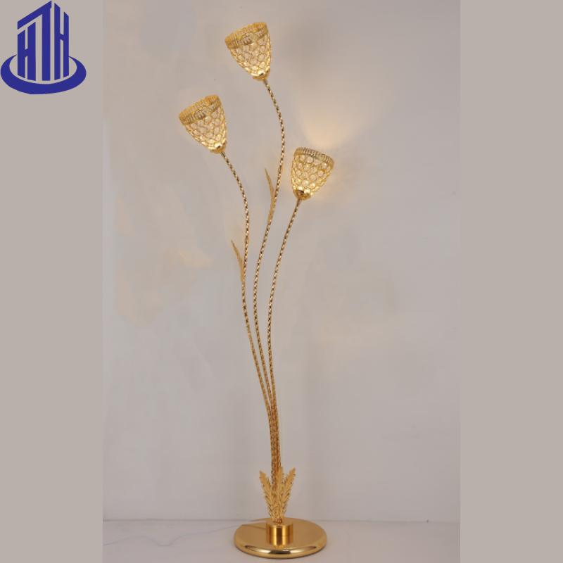 Modern Brass Designer Corner Tall Floor Light for Living Room Bedroom (9018)