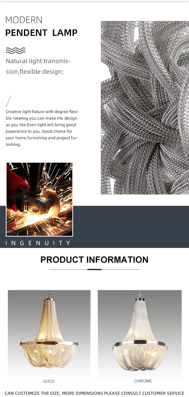 Modern Iron Loft Light