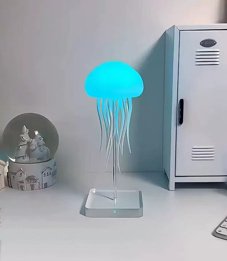 USB Rechargeable, Touch Levitating Mood Light Jellyfish Lamp for Kids Room