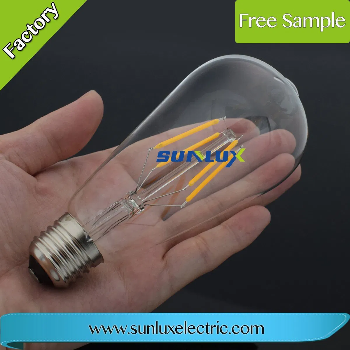 Vintage Retro Edison E27 4W 8W LED Filament Light Bulb St64 Globe Lamp