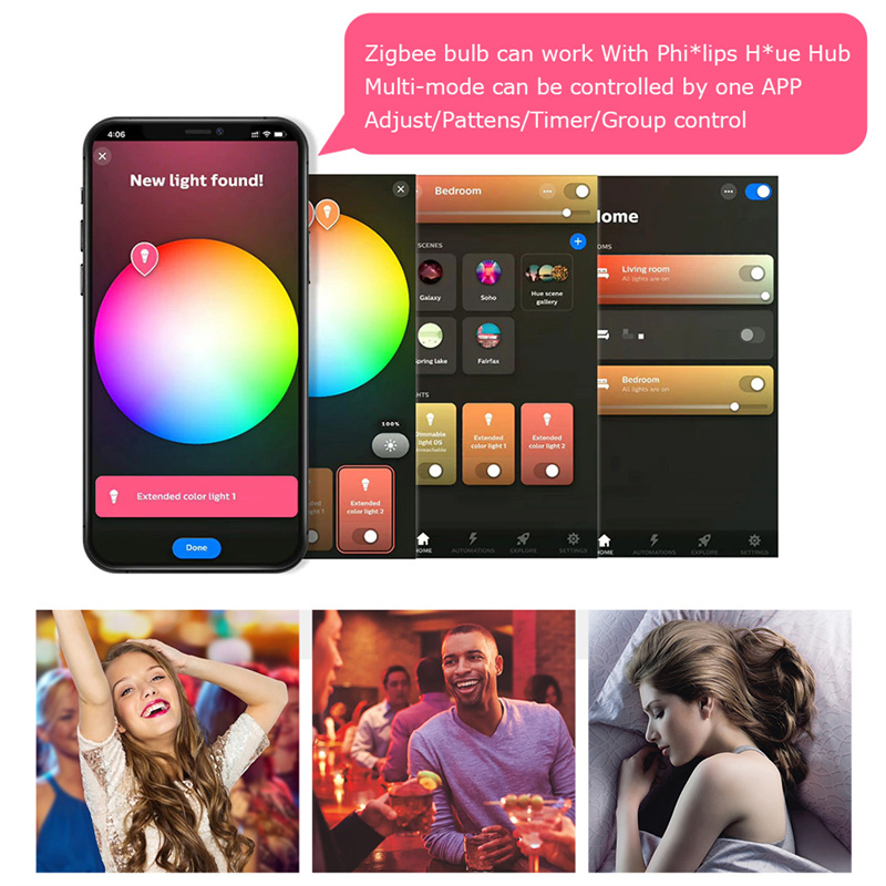 Tuya Zigbee GU10 Smart LED Bulb Light 220V 110V WiFi Spotlights RGB Cw Ww Dimmable Lamps Work with Alexa Google Home Smartthings