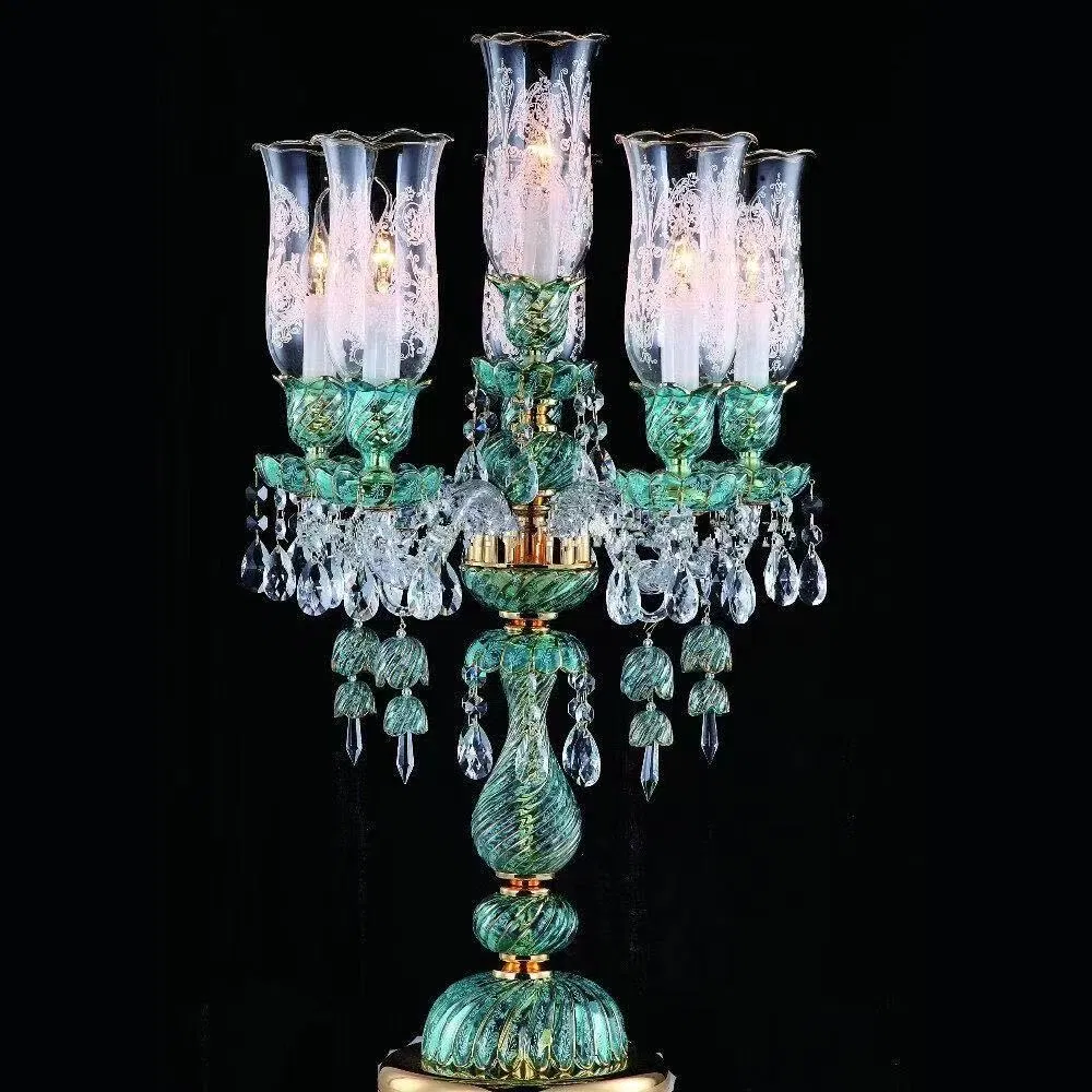 Wholesale Vintage Decorative Table Lamp Crystal Home Design LED Round Rusted Floor Lamp for Hotel Bedroom Living Room