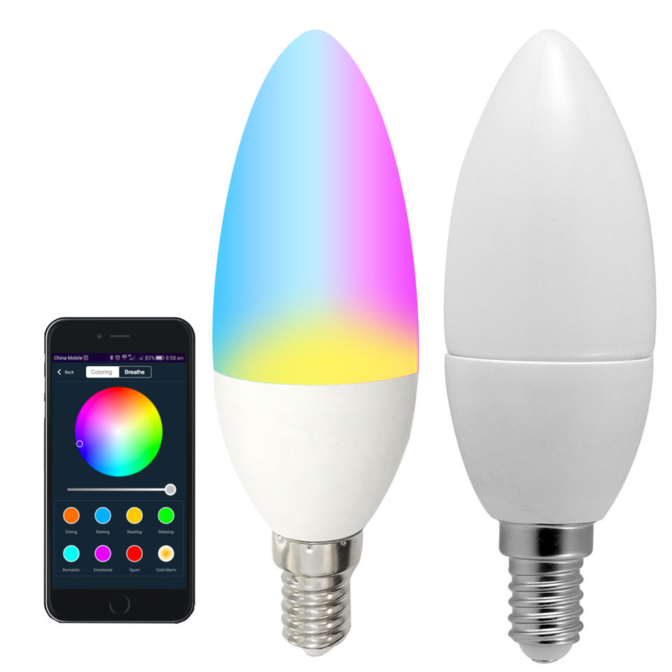 Smart LED Candle RGB Tuya WiFi LED Light Energy Saving Bulb Lamp