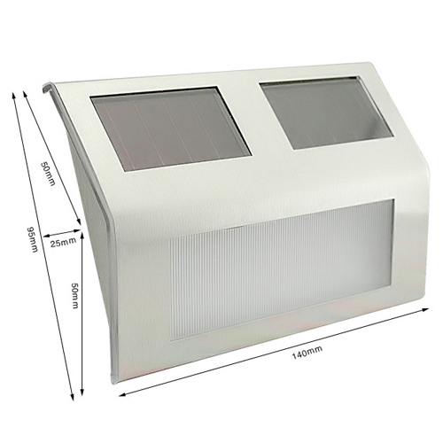 Solar Power Stair Step Fence Lamp