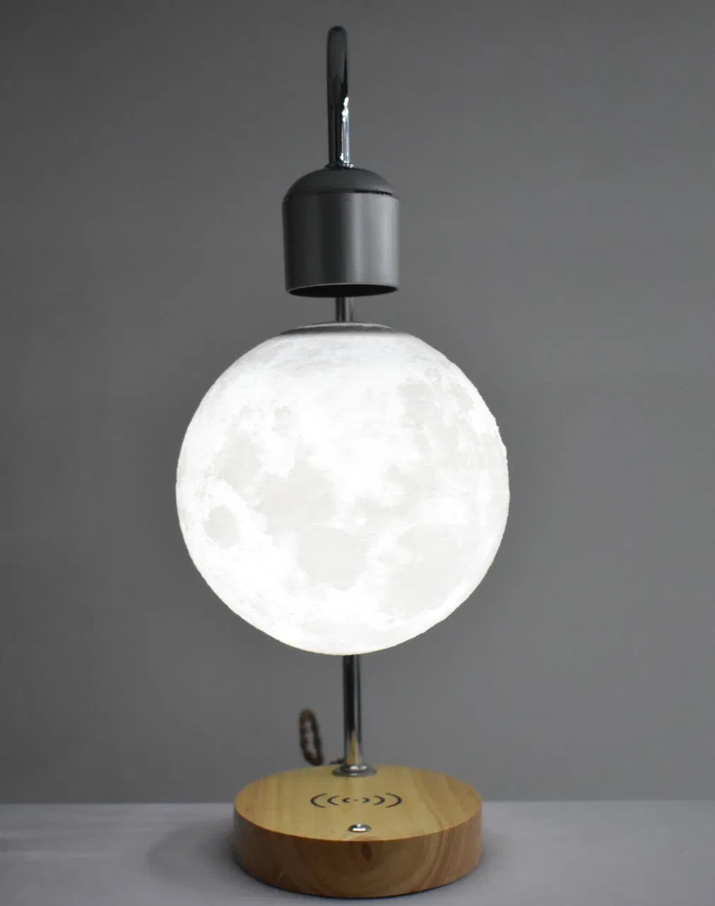 Levitating Moon Lamp with 10W Wireless Phone Charger with Changeable 3 Colors 3D Moon Touch Control Levitation Mood Night Light for Christmas Gift