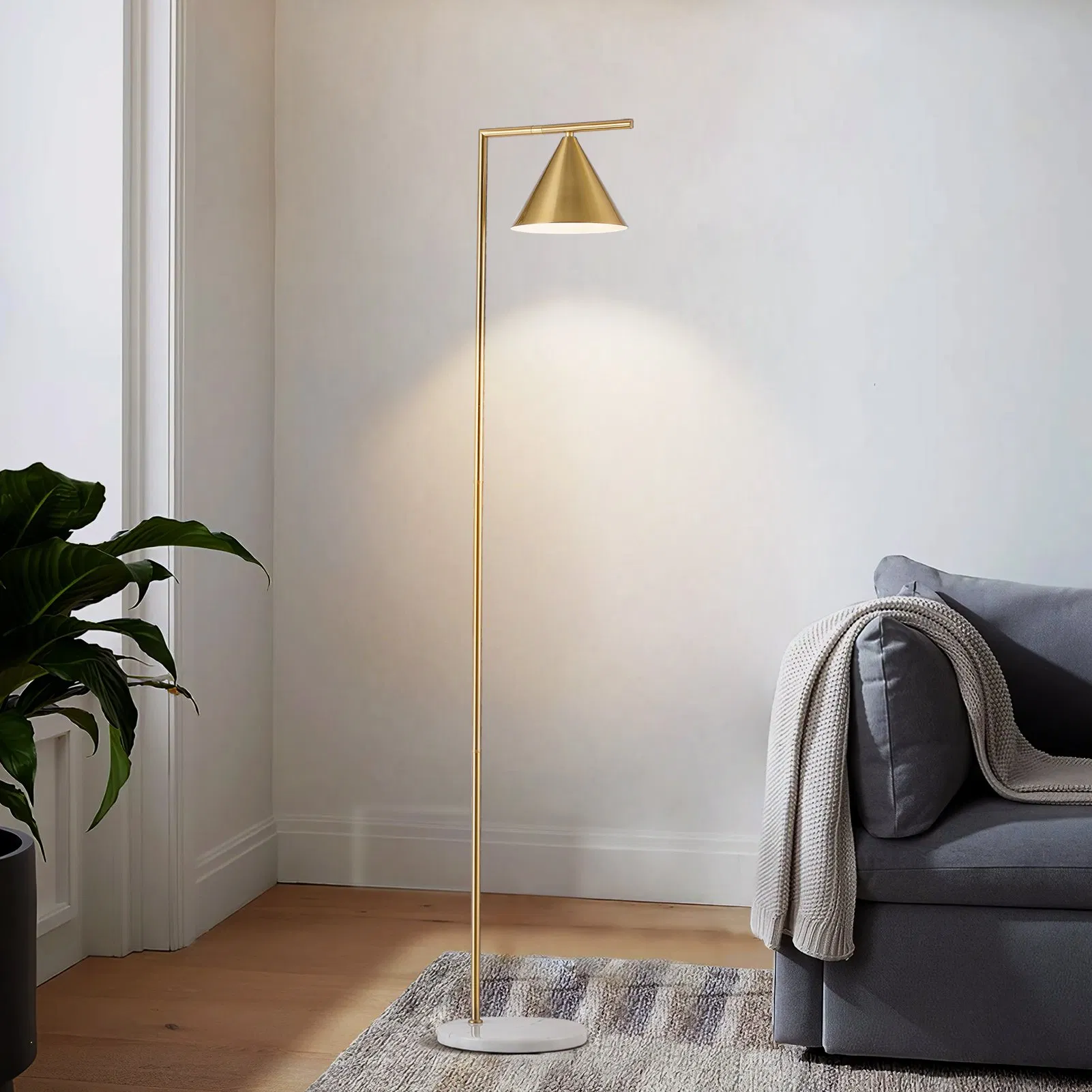 Modern Nordic Black LED Floor Lamp for Living Rooms