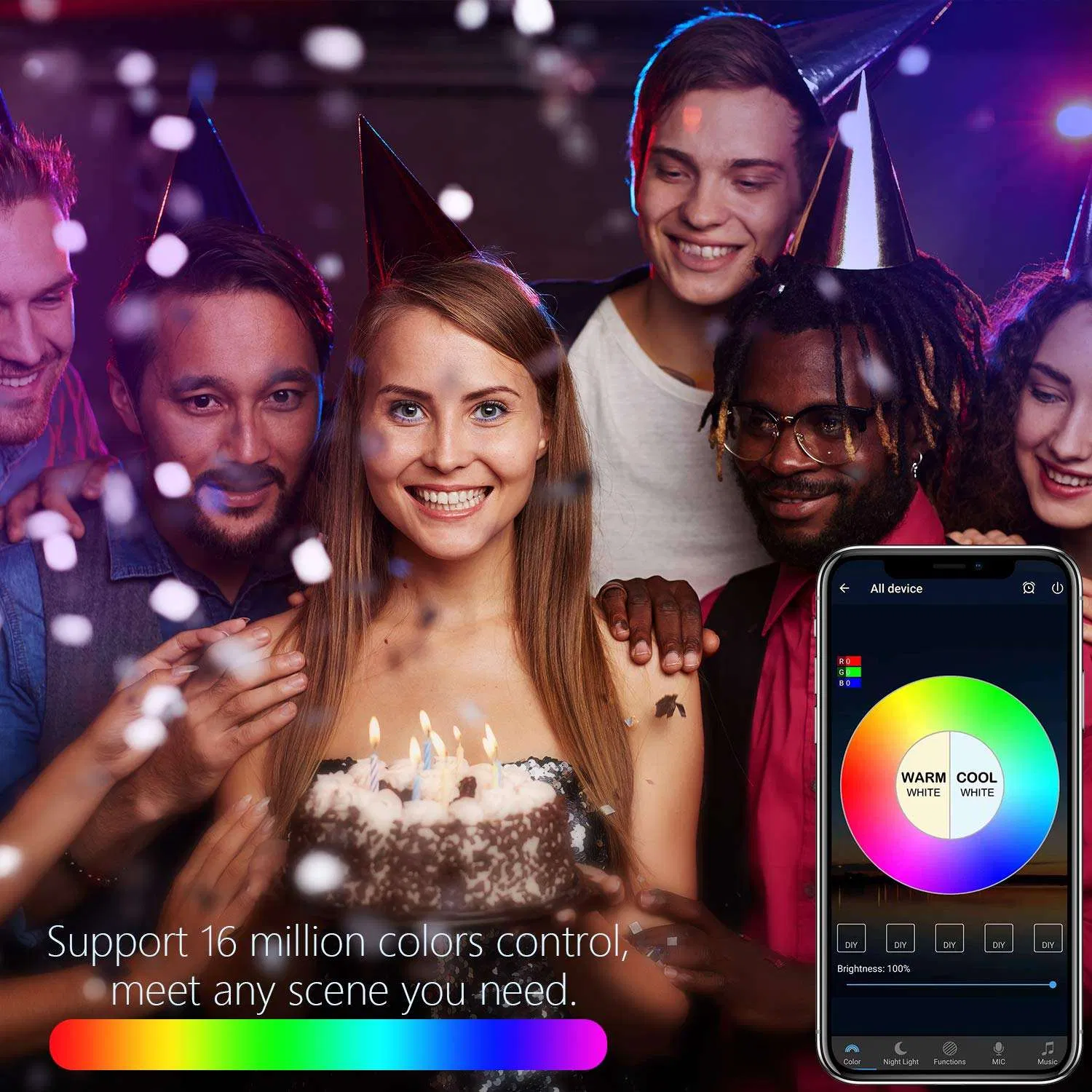 APP WiFi Remote Control Via Android Smart WiFi Lamp