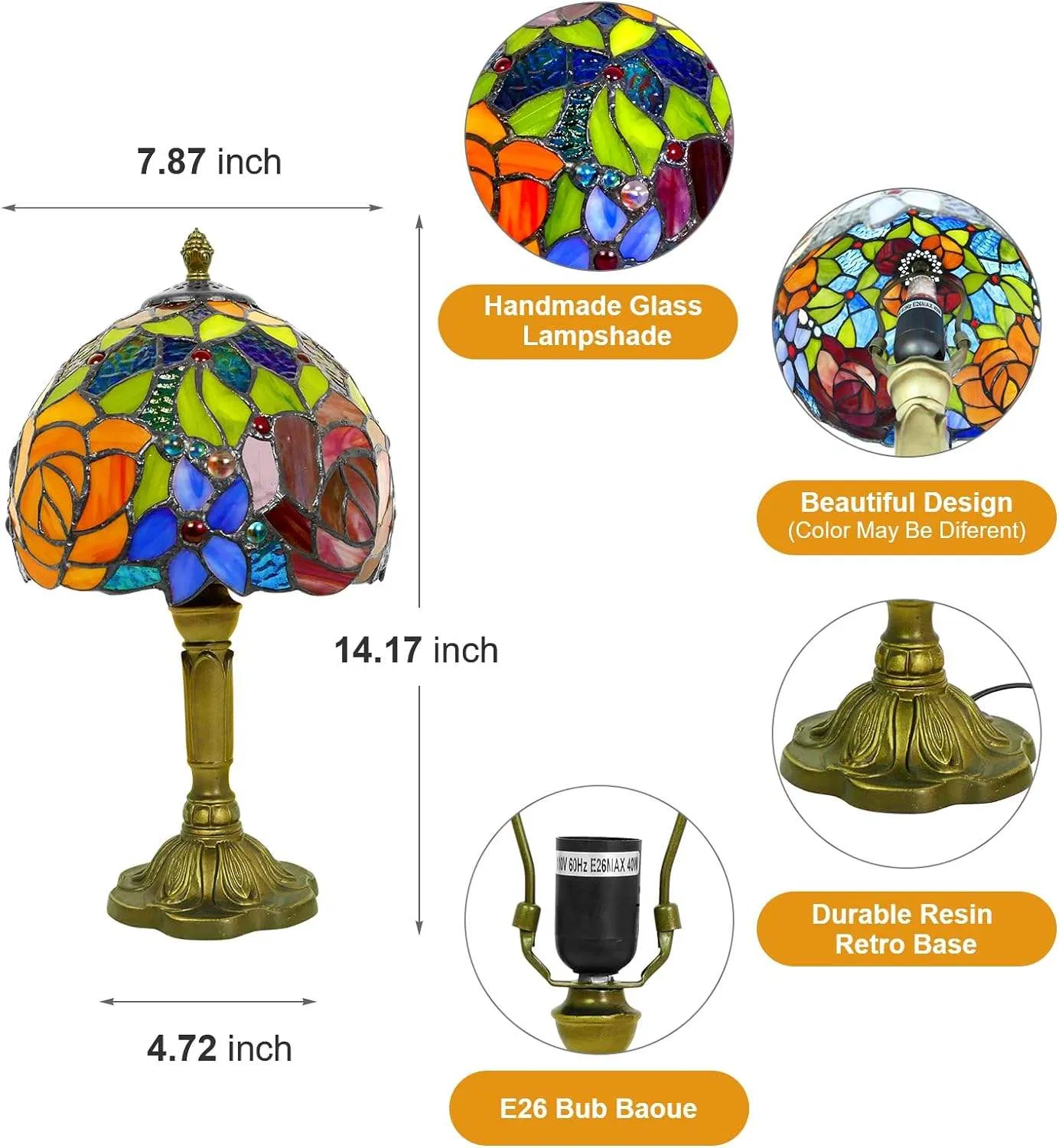 Retro Rose Pattern Lamp