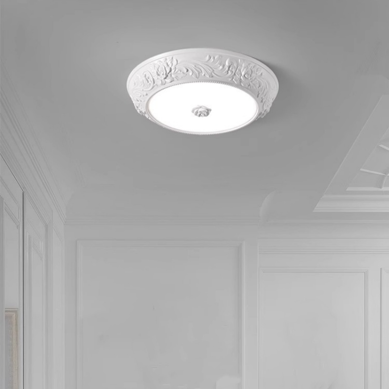 Round Shape Simple Resin Lighting Vintage Art New Design Chandelier LED Ceiling Lamp for Home Entry Living Room Staircase (ZY-FS015)