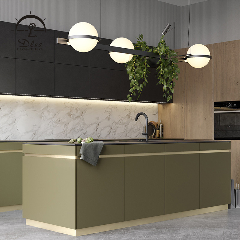 White Opal Glass LED Chandelier Glass Pendant Lamp