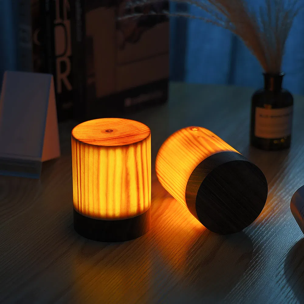 Wood LED Lamp View 4