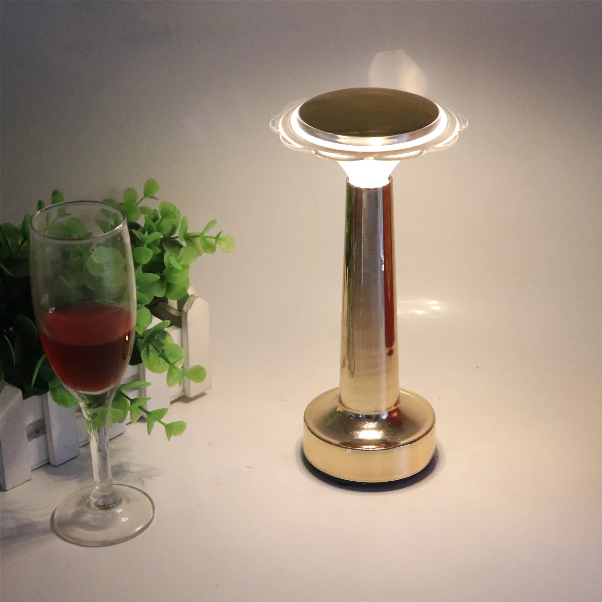 LED Light Source Wireless Cordless Desk Lighting Touch Sensor Control 3 Levels Brightness Adjustable Table Lamp Bar Battery Rechargeable USB for KTV Dinner