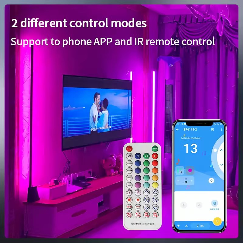 LED RGB Table Lamp New Arrival Hot Sale Room Hotel Floor Tdl-8193 Colorful APP Remote Control Wired Atmosphere Mood Lamp