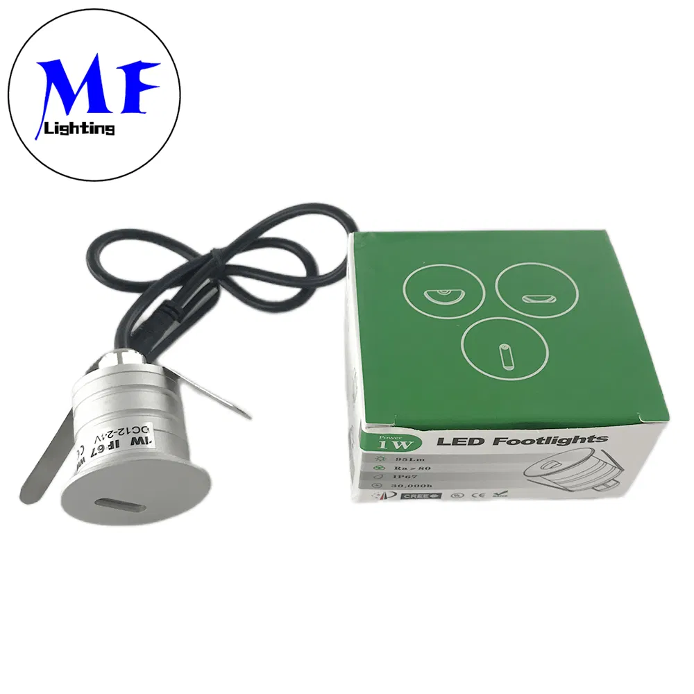 Factory Direct Supply 1W 95lm Aluminum Outdoor Inground Waterproof 2700-6500K Mini Paving Spotlight LED Step Lamp