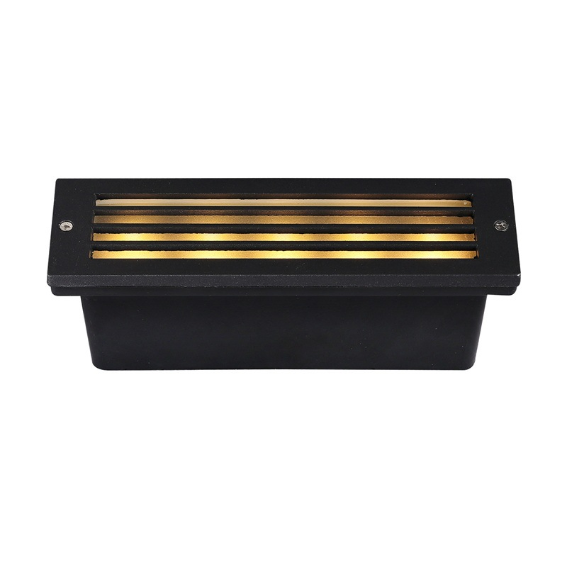 10W Outdoor Waterproof LED Rectangular Grill Wall Recessed Stair Step Corner Lamp