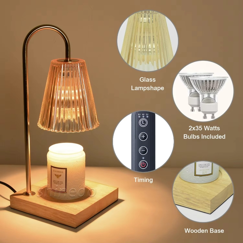 Retro Lantern Wax Candle Melting Warmer Light Glass Aromatherapy Burner Fragrance Electric Candle Warmer Lamp Heater Bedroom