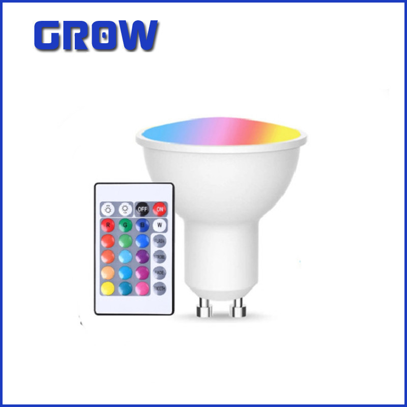 LED Smart Bulb CE RoHS ERP Approved GU10 5W Remote Control Aluminum Plastic LED Bulb Lamp for Home Decoration and Indoor Lighting