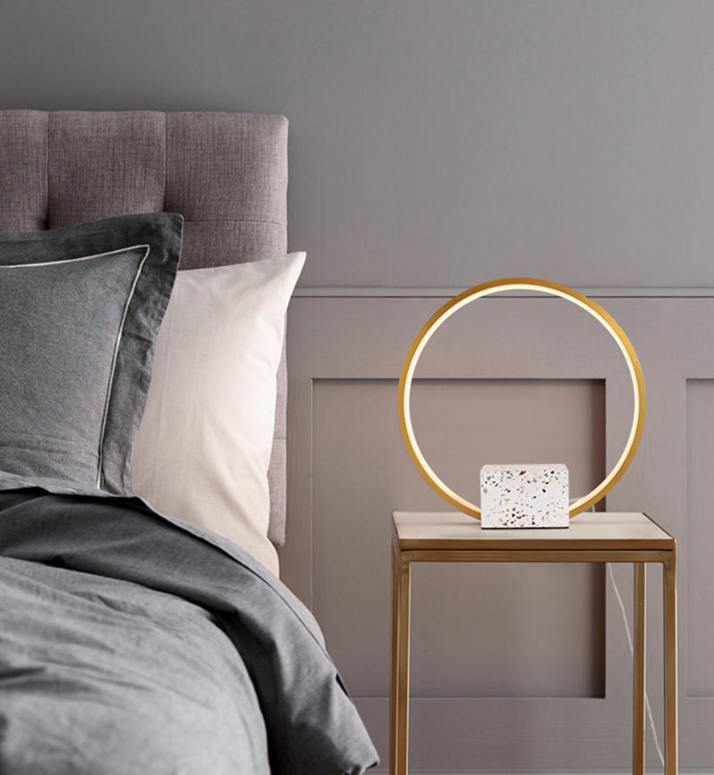 Push-Button Switch LED Decorative Night Bedside Crystal Table Lamp Study Light OEM