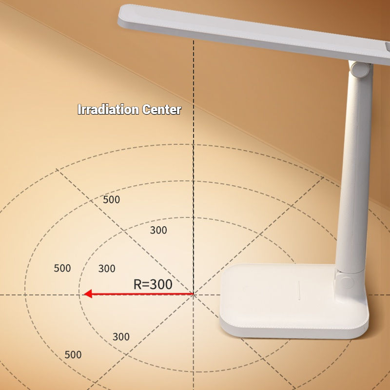 USB Plug in LED Study Table Lamp with Pen Holder Folding Adjustable Three-Color Temperature Learning Desk Lamp