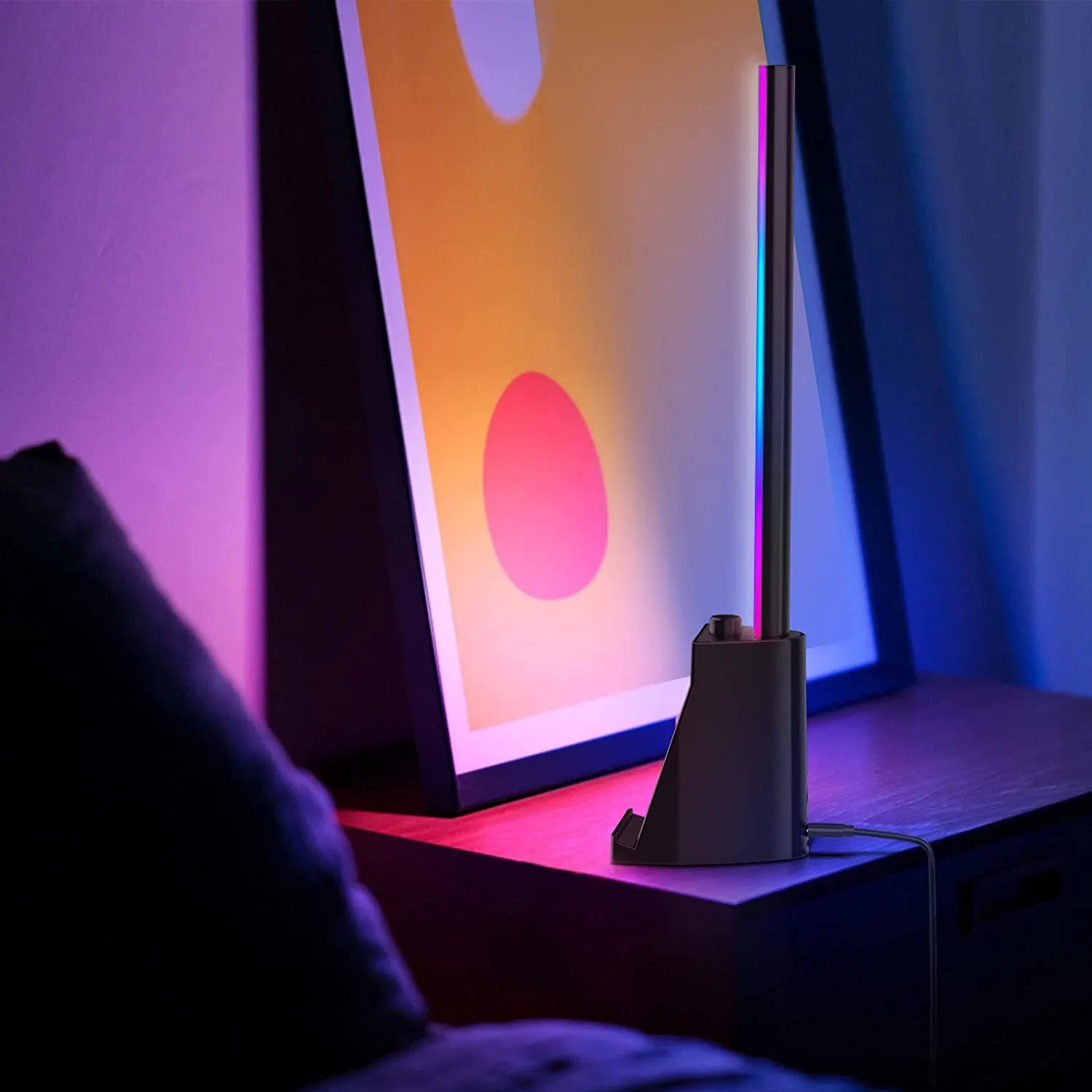 LED RGB Table Lamp New Arrival Hot Sale Room Hotel Floor Tdl-8193 Colorful APP Remote Control Wired Atmosphere Mood Lamp