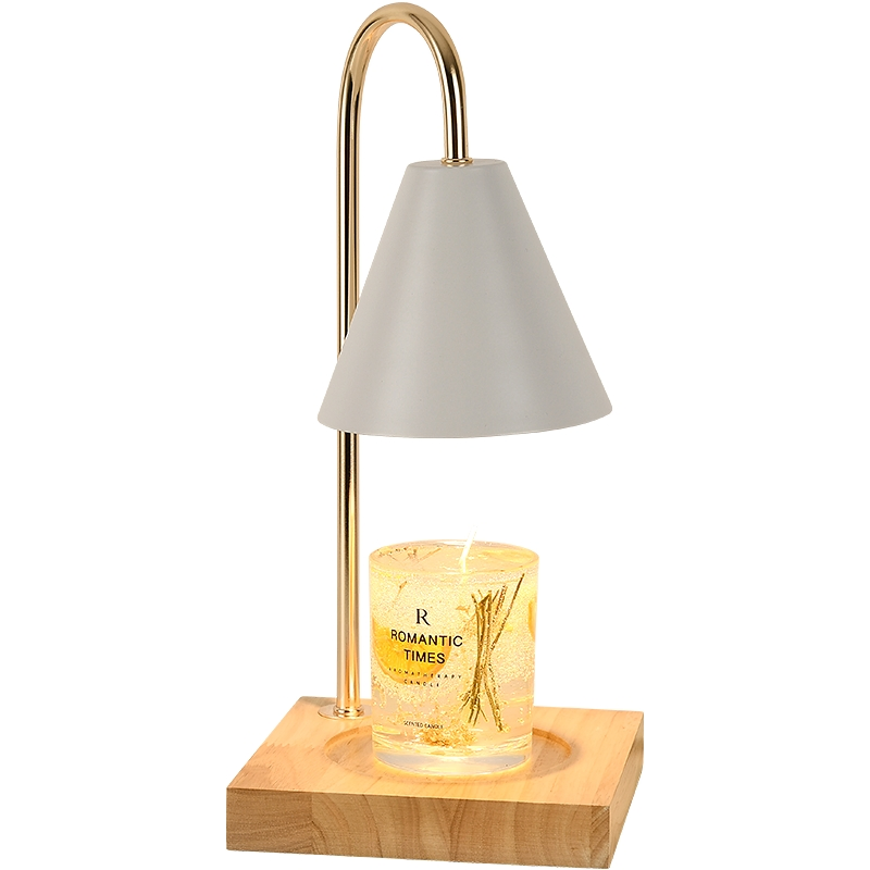 Fashion Electric Metal Umbrella-Like Wax Warmer Gold Candle Lamp