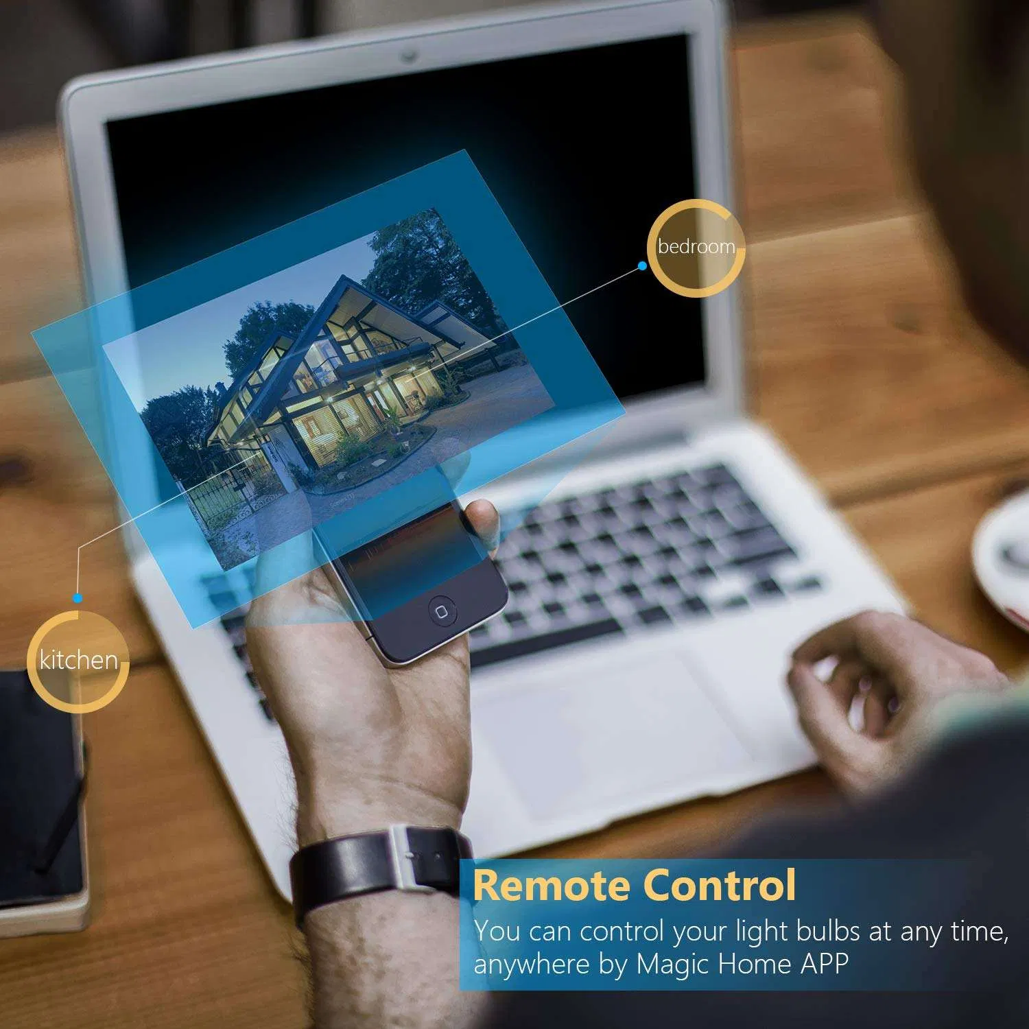 APP WiFi Remote Control Via Android Smart WiFi Lamp