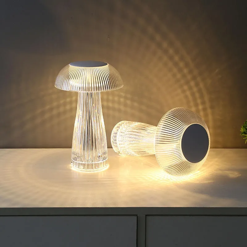 Modern RGB Crystal Mushroom Table Lamp