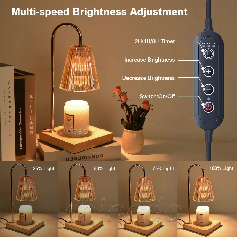 Retro Lantern Wax Candle Melting Warmer Light Glass Aromatherapy Burner Fragrance Electric Candle Warmer Lamp Heater Bedroom