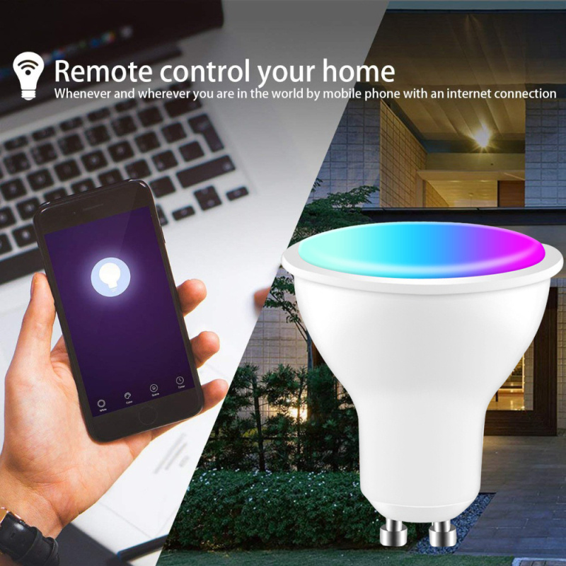 Smart Zigbee GU10 Light Bulb Spotlight RGB+CCT 100-240V 5W Dimmable LED Lights Smart Home Voice Control Alexa Google Home Lamps