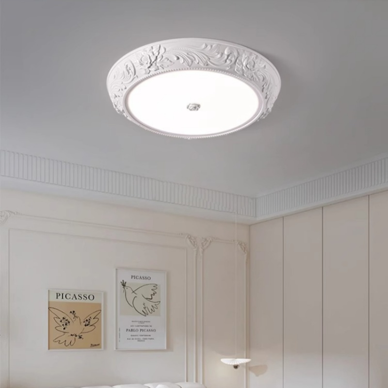 Round Shape Simple Resin Lighting Vintage Art New Design Chandelier LED Ceiling Lamp for Home Entry Living Room Staircase (ZY-FS015)