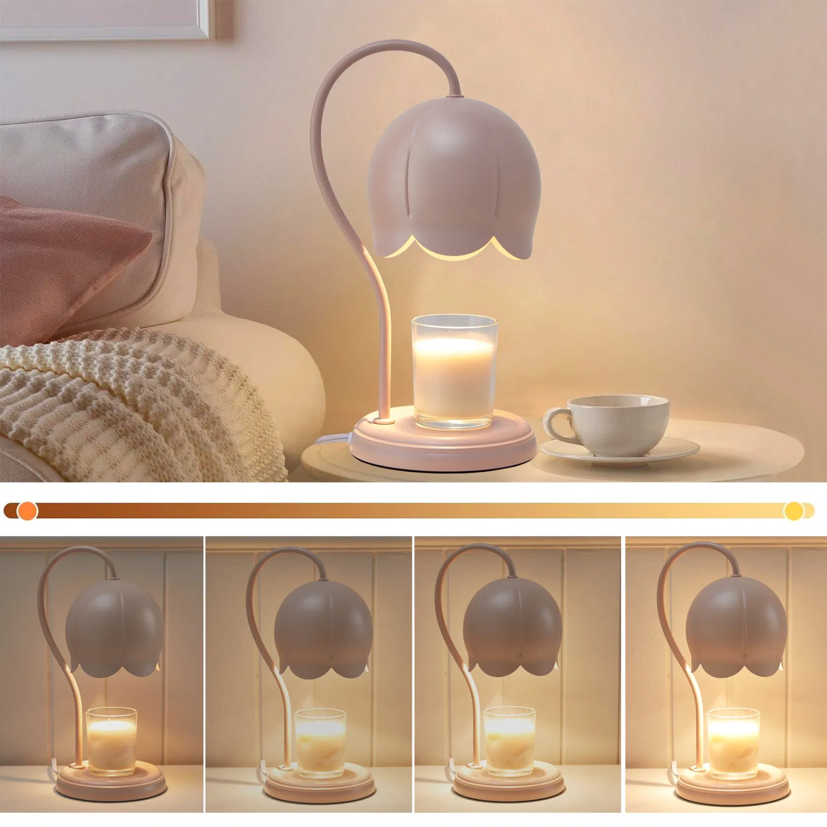 Cute Candle Warmer Bedroom House Office Aesthetic Living Girls Room Table Lamp