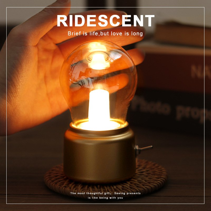 Modern Farmhouse Desk Home Accent Lighting Retro Decorative Ambient Vintage Table Light LED Bulb Lamp