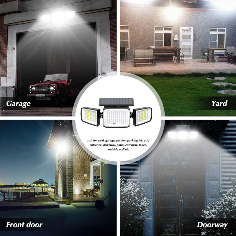 3CCT Changeable PIR Senor CE Outdoor Waterproof Solar LED Wall Lamp