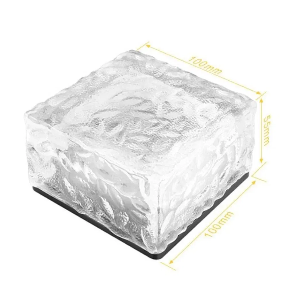 Waterproof Ice Cube Brick Stair Step Solar LED Floating Light Floor Lamp Ci21998