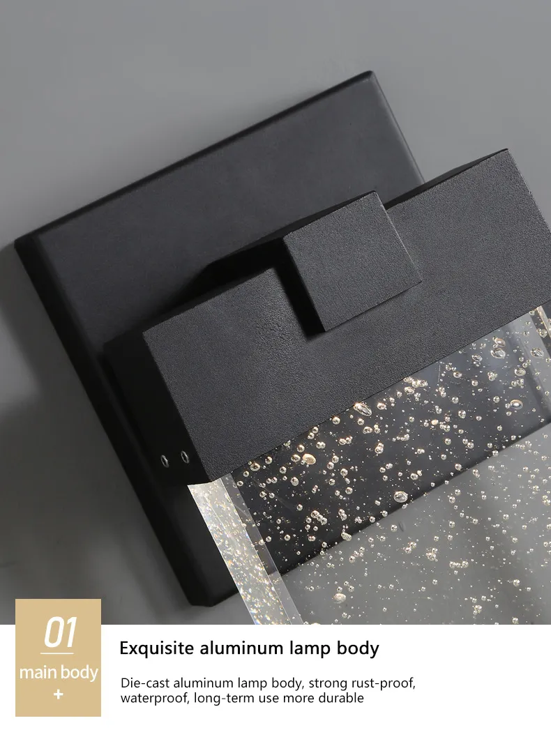 Outdoor Crystal Induction Wall Lamp 5