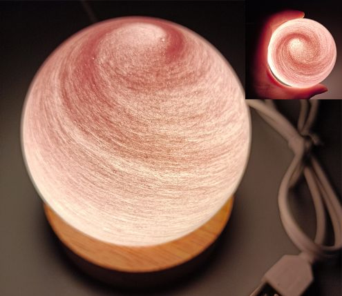 USB 3D Print Mood Light Lunar Planet Night Lamp with Touch Control