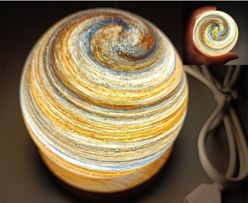USB 3D Print Mood Light Lunar Planet Night Lamp with Touch Control