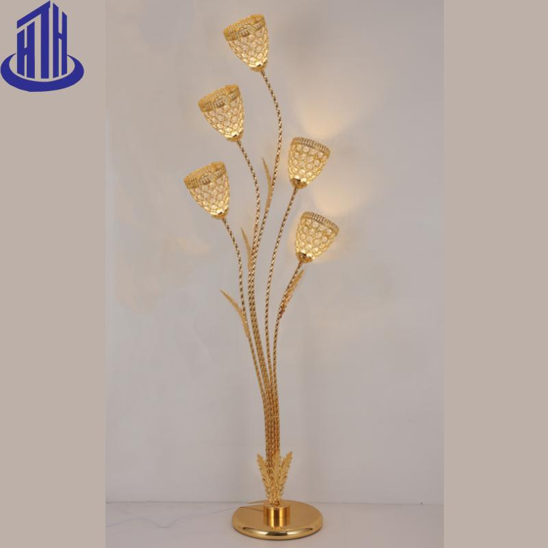Modern Brass Designer Corner Tall Floor Light for Living Room Bedroom (9018)