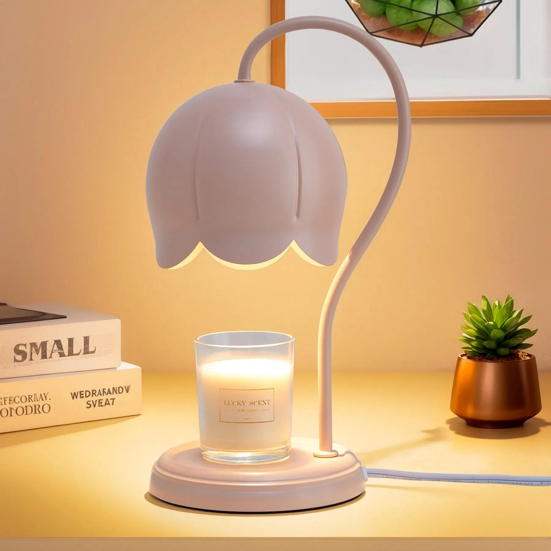 Cute Candle Warmer Bedroom House Office Aesthetic Living Girls Room Table Lamp