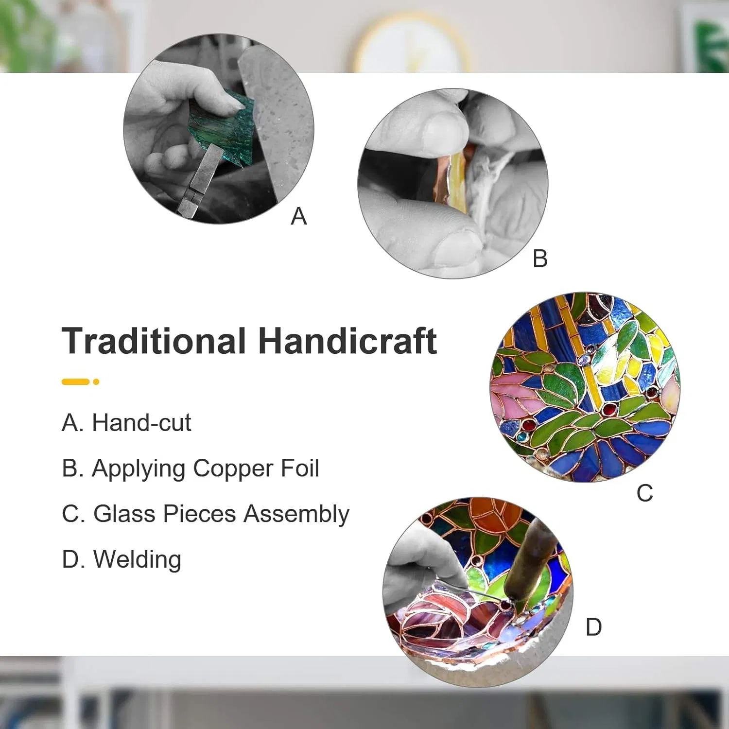 Copper and Glass Material Detail