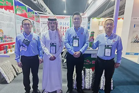 Saiqiang exhibition booth at international adhesive trade show