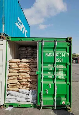 Direct dyes container loading for international export
