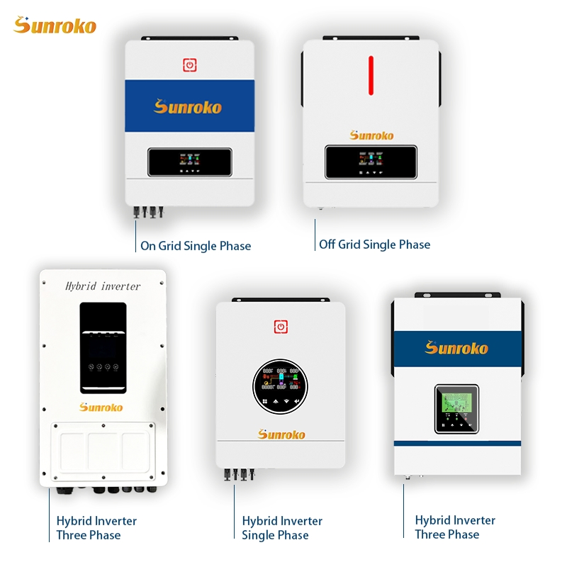 Sunroko Three Phase Grid-Tied Solar Inverter 5kw 10kw 20kw 30kw DC to AC Solar Power Inverter for Commercial