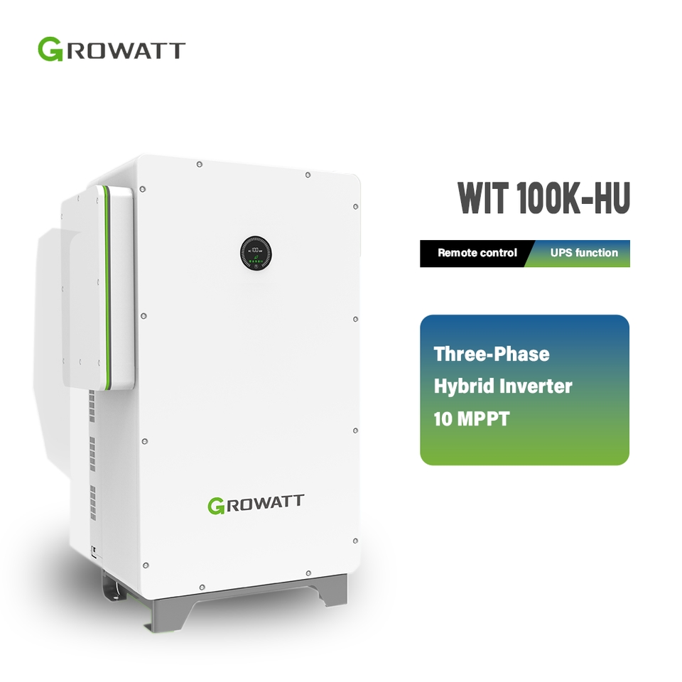 Smart Wit 100K-H/Hu Three Phase Commercial Hybrid Inverter with UPS for Solar Panels Energy Storage System