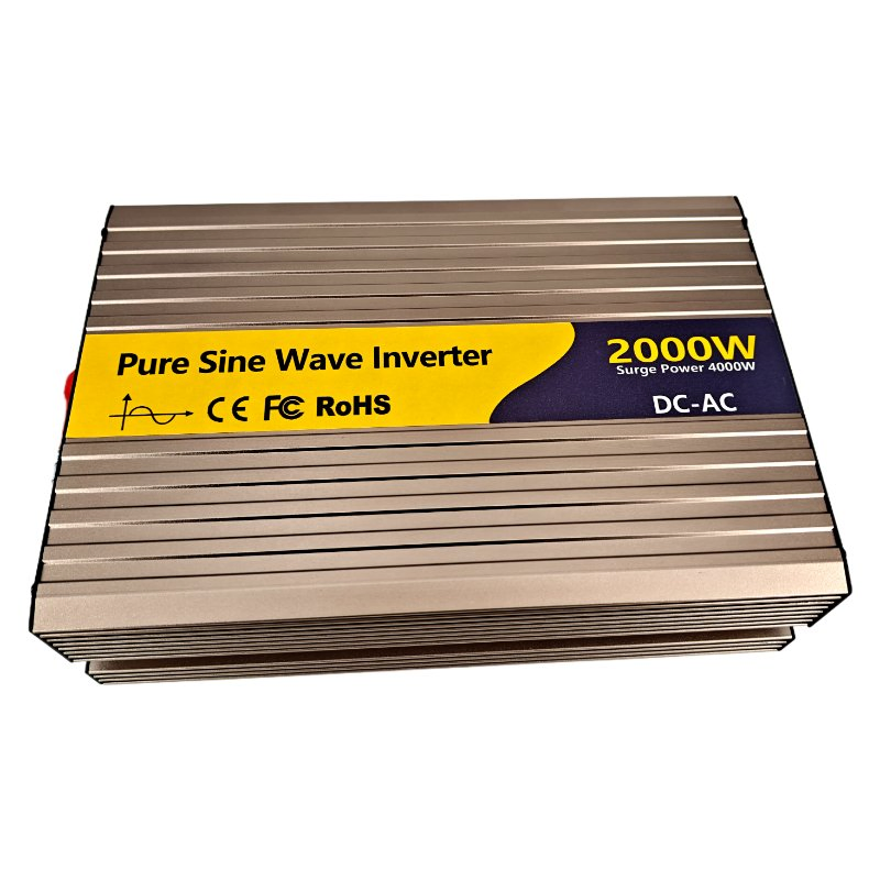 off-Grid High-Frequency Pure Sine Wave Inverter with Mobile APP Control, 2000W/2kw 2000 Watt 12V/24V/48V DC to AC 110V/120V 220V/230V Pure Sine Wave Solar Power