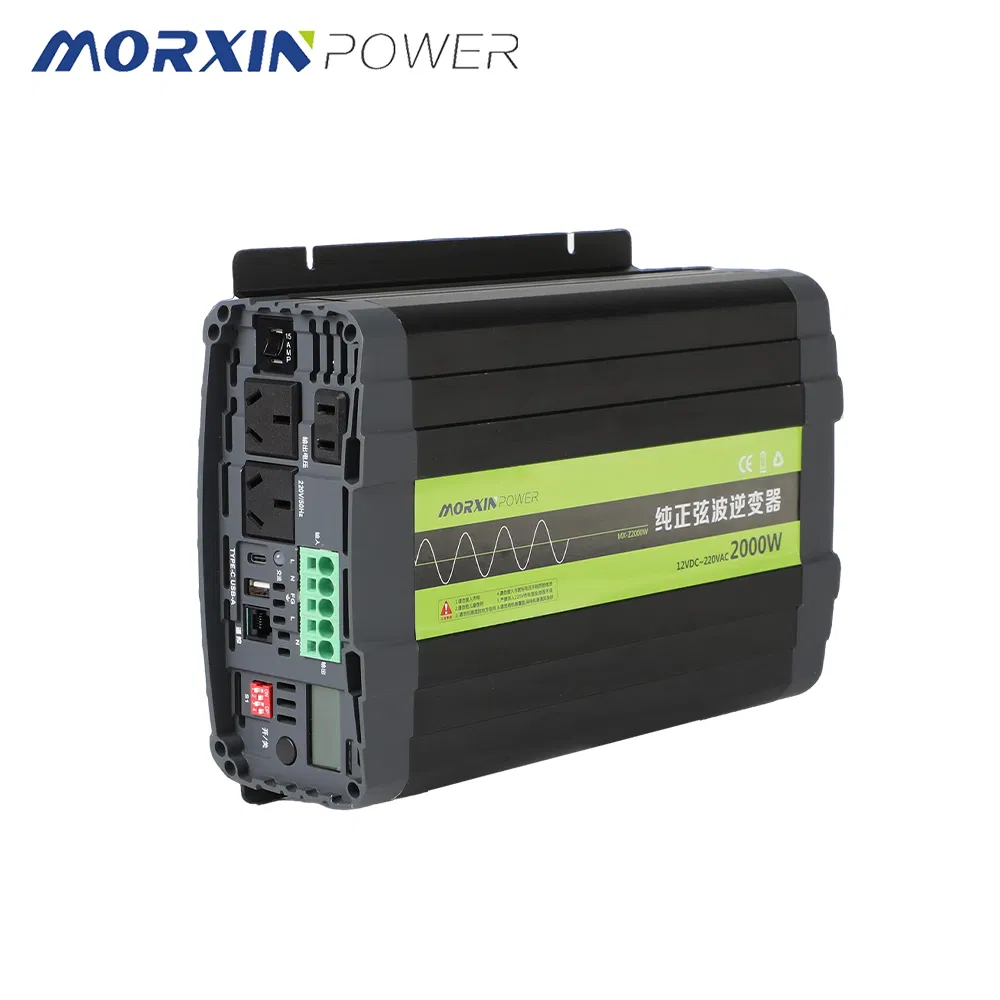 Morxin 12V 2000W off-Grid Emergency Pure Sine Wave Charger with by Pass Car Power Inverter