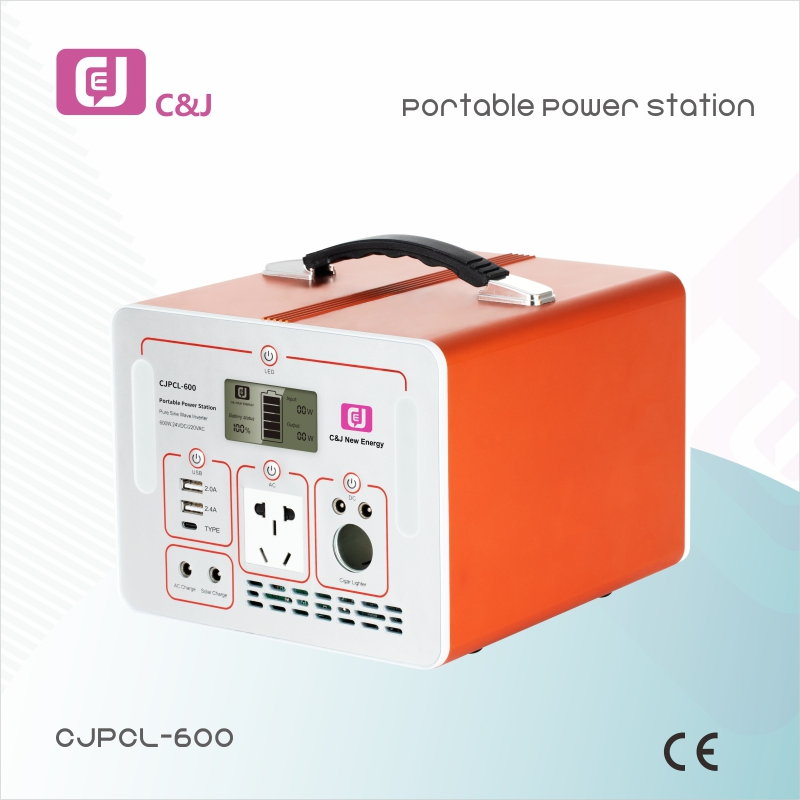 Discount Portable Power Bank Power Station Power Supply Pure Sine Wave Inverter Power Inverters (Cjpcl-600W)